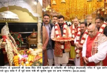 मुख्यमंत्री ने कुरूक्षेत्र में श्री देवीकूप भद्रकाली मंदिर में सेवा संकल्प दिवस पर मां शब्द के 51 फुट विराट व अद्भुत स्वरूप की रखी आधारशिला